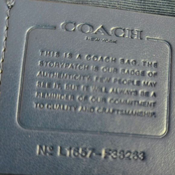 Coach F38263 Mini Charlie Dark Blue Pebbled Leather Backpack Daypack - Picture 3 of 16